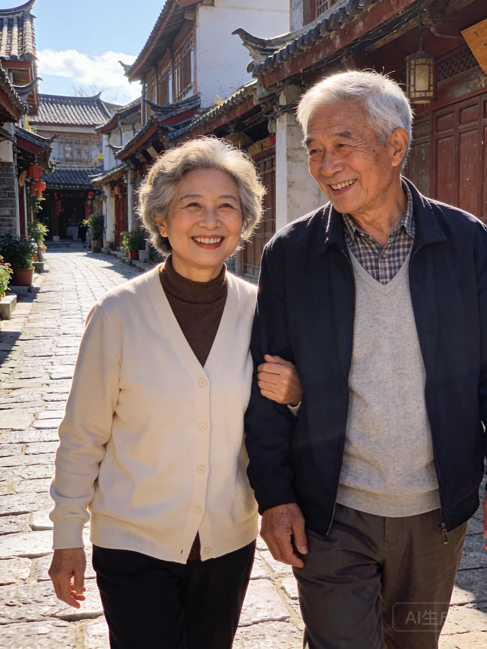 退休夫妇旅居场景